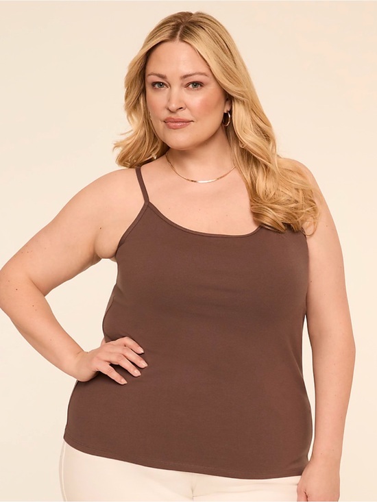Lane Bryant Tops - Lane Bryant Women's Plus Size Cami - Size 14/16 - Brown Stretch Camisole Tank